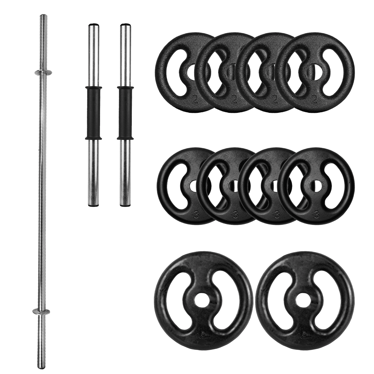 Kit Barra Body Pump Com Halteres E Anilhas - Imagem 9