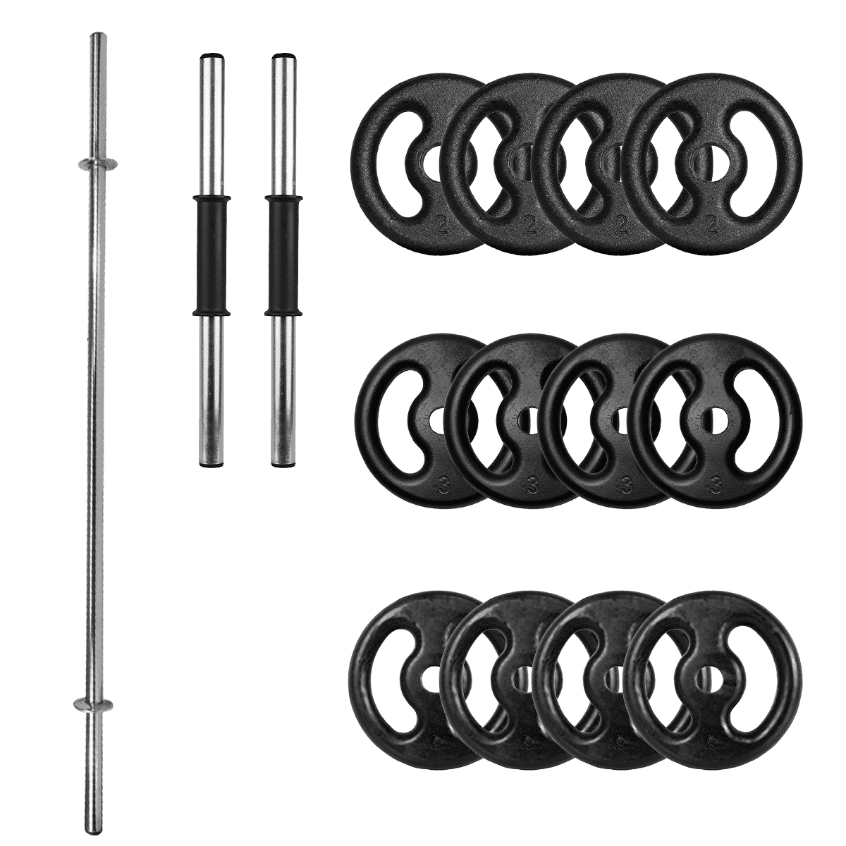 Kit Barra Body Pump Com Halteres E Anilhas